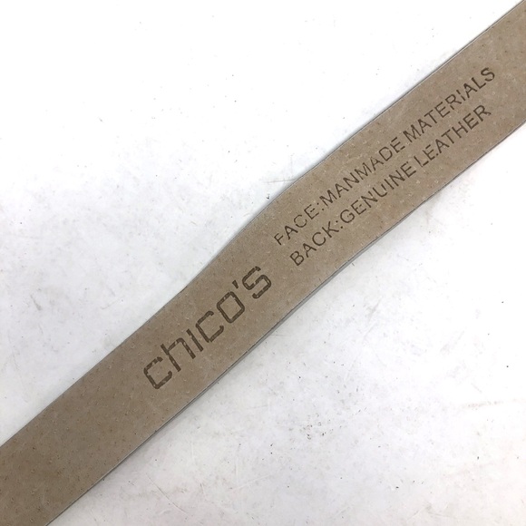 Chico's Cream Snake Pattern Belt - Picture 4 of 5